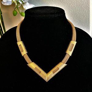 Gold V Necklace
